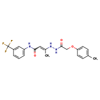 3-[2-(4-methylphenoxy)acetohydrazido]-N-[3-(trifluoromethyl)phenyl]but-2-enamide