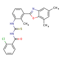 3-(2-chlorobenzoyl)-1-[3-(5,7-dimethyl-1,3-benzoxazol-2-yl)-2-methylphenyl]thiourea