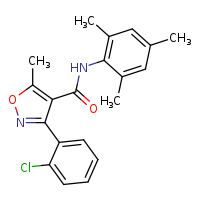 3-(2-chlorophenyl)-5-methyl-N-(2,4,6-trimethylphenyl)-1,2-oxazole-4-carboxamide