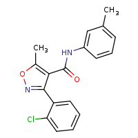 3-(2-chlorophenyl)-5-methyl-N-(3-methylphenyl)-1,2-oxazole-4-carboxamide