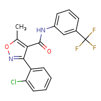 3-(2-chlorophenyl)-5-methyl-N-[3-(trifluoromethyl)phenyl]-1,2-oxazole-4-carboxamide
