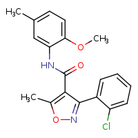 3-(2-chlorophenyl)-N-(2-methoxy-5-methylphenyl)-5-methyl-1,2-oxazole-4-carboxamide