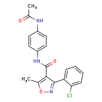 3-(2-chlorophenyl)-N-(4-acetamidophenyl)-5-methyl-1,2-oxazole-4-carboxamide