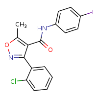 3-(2-chlorophenyl)-N-(4-iodophenyl)-5-methyl-1,2-oxazole-4-carboxamide
