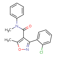 3-(2-chlorophenyl)-N,5-dimethyl-N-phenyl-1,2-oxazole-4-carboxamide