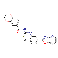 3-(3,4-dimethoxybenzoyl)-1-(2-methyl-5-{[1,3]oxazolo[4,5-b]pyridin-2-yl}phenyl)thiourea