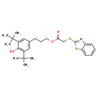 3-(3,5-di-tert-butyl-4-hydroxyphenyl)propyl 2-(1,3-benzothiazol-2-ylsulfanyl)acetate