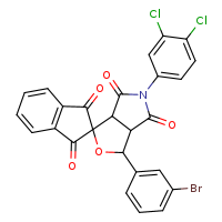 3-(3-bromophenyl)-5-(3,4-dichlorophenyl)-3a,6a-dihydro-3H-spiro[furo[3,4-c]pyrrole-1,2'-indene]-1',3',4,6-tetrone