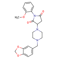 3-[4-(2H-1,3-benzodioxol-5-ylmethyl)piperazin-1-yl]-1-(2-methoxyphenyl)pyrrolidine-2,5-dione