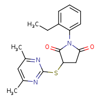 3-[(4,6-dimethylpyrimidin-2-yl)sulfanyl]-1-(2-ethylphenyl)pyrrolidine-2,5-dione