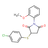 3-[(4-chlorophenyl)sulfanyl]-1-(2-methoxyphenyl)pyrrolidine-2,5-dione