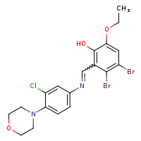 3,4-dibromo-2-[(E)-{[3-chloro-4-(morpholin-4-yl)phenyl]imino}methyl]-6-ethoxyphenol