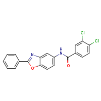 3,4-dichloro-N-(2-phenyl-1,3-benzoxazol-5-yl)benzamide