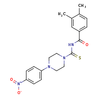 3,4-dimethyl-N-[4-(4-nitrophenyl)piperazine-1-carbothioyl]benzamide