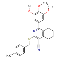 3-{[(4-methylphenyl)methyl]sulfanyl}-1-(3,4,5-trimethoxyphenyl)-5,6,7,8-tetrahydroisoquinoline-4-carbonitrile
