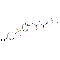 3-(5-bromofuran-2-carbonyl)-1-[4-(4-methylpiperidin-1-ylsulfonyl)phenyl]thiourea