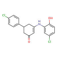 3-[(5-chloro-2-hydroxyphenyl)amino]-5-(4-chlorophenyl)cyclohex-2-en-1-one