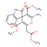 3',5'-dimethyl 2'-amino-6'-(2-methoxy-2-oxoethyl)-2-oxo-1H-spiro[indole-3,4'-pyran]-3',5'-dicarboxylate