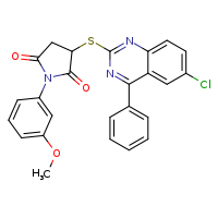 3-[(6-chloro-4-phenylquinazolin-2-yl)sulfanyl]-1-(3-methoxyphenyl)pyrrolidine-2,5-dione