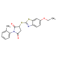 3-[(6-ethoxy-1,3-benzothiazol-2-yl)sulfanyl]-1-(2-methylphenyl)pyrrolidine-2,5-dione