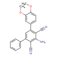 3-amino-3',4'-dimethoxy-5-phenyl-[1,1'-biphenyl]-2,4-dicarbonitrile