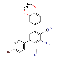 3-amino-5-(4-bromophenyl)-3',4'-dimethoxy-[1,1'-biphenyl]-2,4-dicarbonitrile