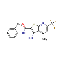 3-amino-N-(4-iodo-2-methylphenyl)-4-methyl-6-(trifluoromethyl)thieno[2,3-b]pyridine-2-carboxamide