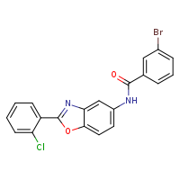 3-bromo-N-[2-(2-chlorophenyl)-1,3-benzoxazol-5-yl]benzamide