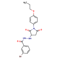 3-bromo-N'-[2,5-dioxo-1-(4-propoxyphenyl)pyrrolidin-3-yl]benzohydrazide