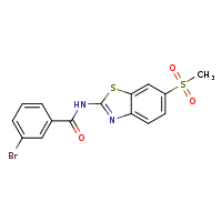 3-bromo-N-(6-methanesulfonyl-1,3-benzothiazol-2-yl)benzamide