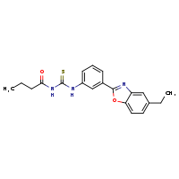 3-butanoyl-1-[3-(5-ethyl-1,3-benzoxazol-2-yl)phenyl]thiourea