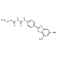 3-butanoyl-1-[4-(5,7-dimethyl-1,3-benzoxazol-2-yl)phenyl]thiourea