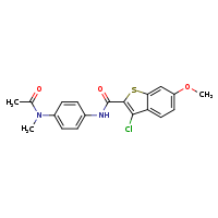 3-chloro-6-methoxy-N-[4-(N-methylacetamido)phenyl]-1-benzothiophene-2-carboxamide