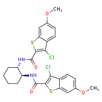 3-chloro-N-[(1S,2S)-2-(3-chloro-6-methoxy-1-benzothiophene-2-amido)cyclohexyl]-6-methoxy-1-benzothiophene-2-carboxamide