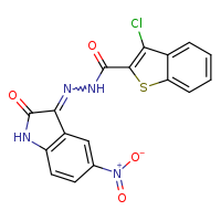 3-chloro-N'-[(3Z)-5-nitro-2-oxo-1H-indol-3-ylidene]-1-benzothiophene-2-carbohydrazide