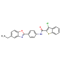 3-chloro-N-[4-(5-ethyl-1,3-benzoxazol-2-yl)phenyl]-1-benzothiophene-2-carboxamide