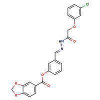 3-[(E)-{[2-(3-chlorophenoxy)acetamido]imino}methyl]phenyl 2H-1,3-benzodioxole-5-carboxylate