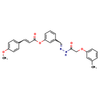 3-[(E)-{[2-(3-methylphenoxy)acetamido]imino}methyl]phenyl (2E)-3-(4-methoxyphenyl)prop-2-enoate
