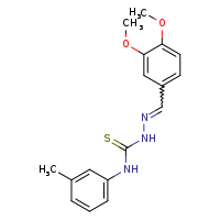 3-[(E)-[(3,4-dimethoxyphenyl)methylidene]amino]-1-(3-methylphenyl)thiourea