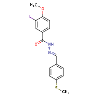 3-iodo-4-methoxy-N'-[(E)-[4-(methylsulfanyl)phenyl]methylidene]benzohydrazide