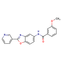 3-methoxy-N-[2-(pyridin-3-yl)-1,3-benzoxazol-5-yl]benzamide