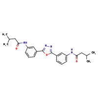 3-methyl-N-(3-{5-[3-(3-methylbutanamido)phenyl]-1,3,4-oxadiazol-2-yl}phenyl)butanamide