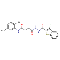 3-[N'-(3-chloro-1-benzothiophene-2-carbonyl)hydrazinecarbonyl]-N-(2,5-dimethylphenyl)propanamide