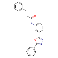 3-phenyl-N-[3-(5-phenyl-1,3,4-oxadiazol-2-yl)phenyl]propanamide