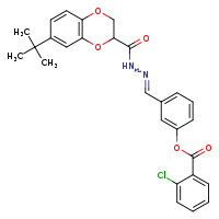 3-[(Z)-{[(7-tert-butyl-2,3-dihydro-1,4-benzodioxin-2-yl)formamido]imino}methyl]phenyl 2-chlorobenzoate
