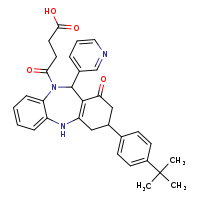 4-[14-(4-tert-butylphenyl)-12-oxo-10-(pyridin-3-yl)-2,9-diazatricyclo[9.4.0.0³,?]pentadeca-1(11),3,5,7-tetraen-9-yl]-4-oxobutanoic acid