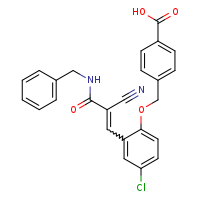 4-{2-[(1E)-2-(benzylcarbamoyl)-2-cyanoeth-1-en-1-yl]-4-chlorophenoxymethyl}benzoic acid