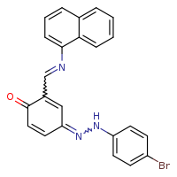 4-[2-(4-bromophenyl)hydrazin-1-ylidene]-2-[(E)-(naphthalen-1-ylimino)methyl]cyclohexa-2,5-dien-1-one
