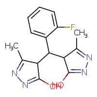 4-[(2-fluorophenyl)(3-hydroxy-5-methyl-4H-pyrazol-4-yl)methyl]-5-methyl-4H-pyrazol-3-ol