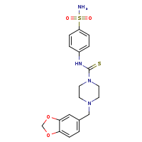4-(2H-1,3-benzodioxol-5-ylmethyl)-N-(4-sulfamoylphenyl)piperazine-1-carbothioamide